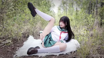 可盐可甜，自慰狂魔，福利姬【 #Kittyxkum #绯红小猫】新作，戈薇在茫茫荒野中需要帮助